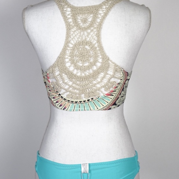 Reteron  Back Crochet Tile Green Swimsuit - Picture 8 of 8